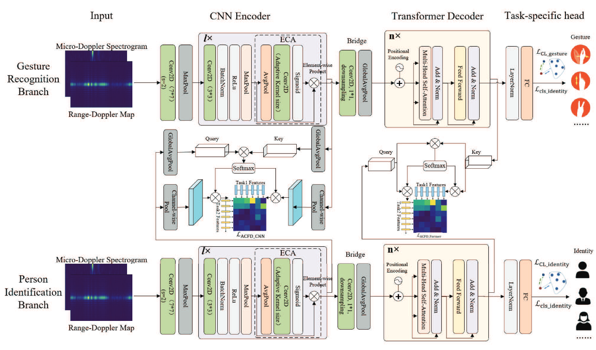 Improved multi-task radar sensing via attention-based feature distillation and contrastive learning